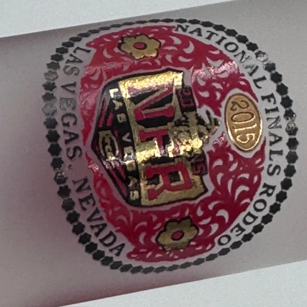 Wrangler NFR 2015 Las Vegas National‎ Finals Rodeo Frosted Tall Shot Glass PRCA
